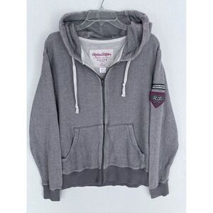 Troy Lee Designs Zip Up Hoodie Mens L Gray Cotton Racing Patch Full Zip
